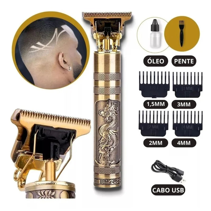Máquina de cortar cabelo profissional recarregável