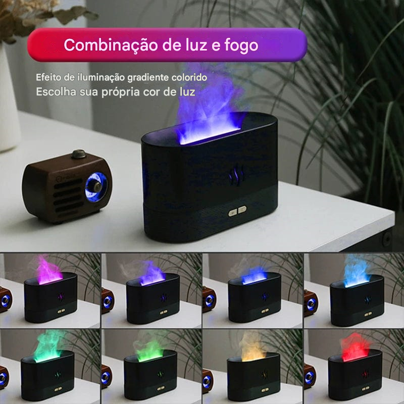 Umidificador de ar em chamas