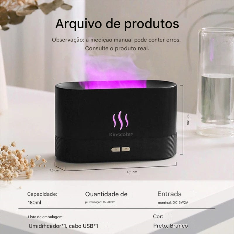 Umidificador de ar em chamas